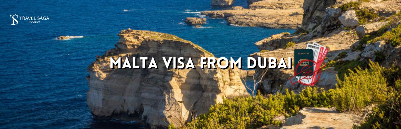Malta Visa From Dubai BT banner by Travel Saga Tourism