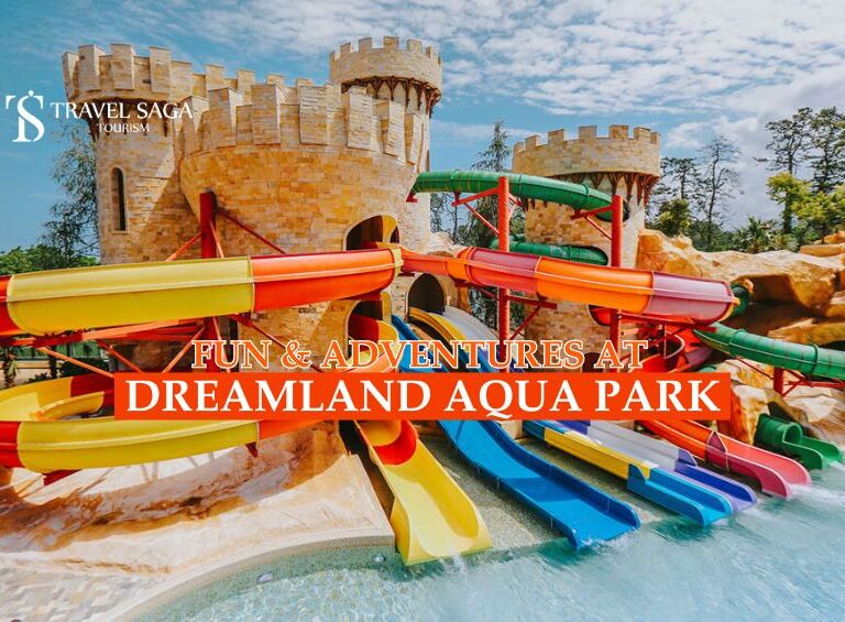 Dreamland aqua park and Dreamland aqua park tickets Umm Al Quwain near Dubai blog banner by Travel Saga Tourism