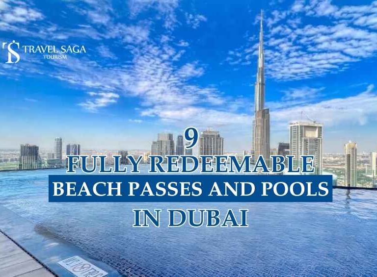 Infinity pool Dubai blog banner by Travel Saga Tourism
