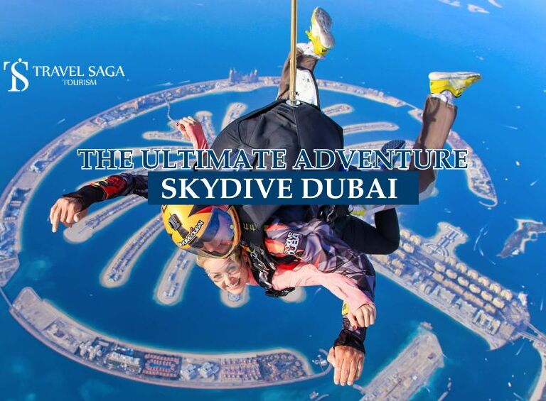 Skydive Dubai blog banner by Travel Saga Tourism